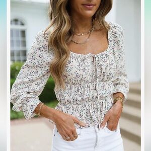 The Drop x Lauren Kay Sims Floral Blouse